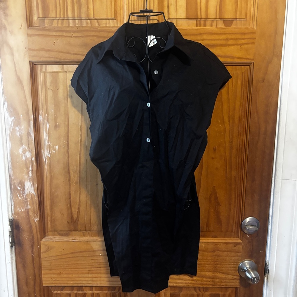 Black Button-Up Tunic